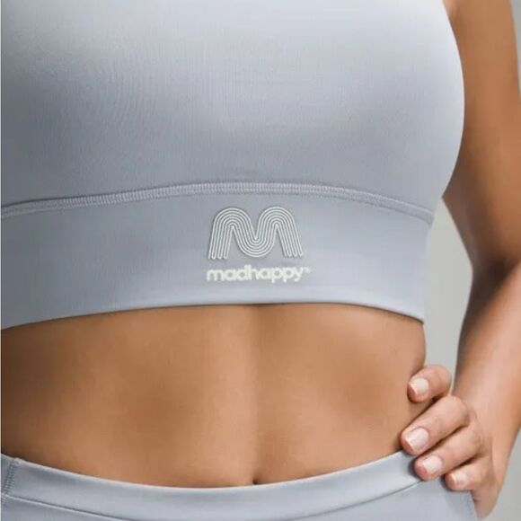 LULULEMON x MADHAPPY | Energy Longline Bra Light Blue Collab Women’s Size 4 - Picture 2 of 14